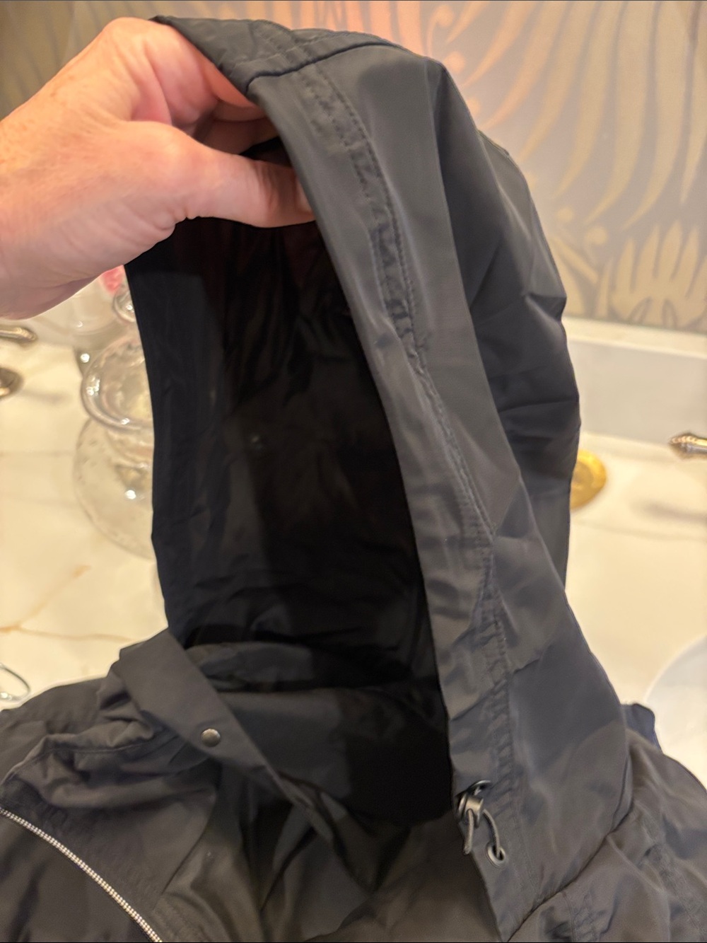 Athleta Black Ruched-Sleeve Bomber Jacket - Picture 5 of 6